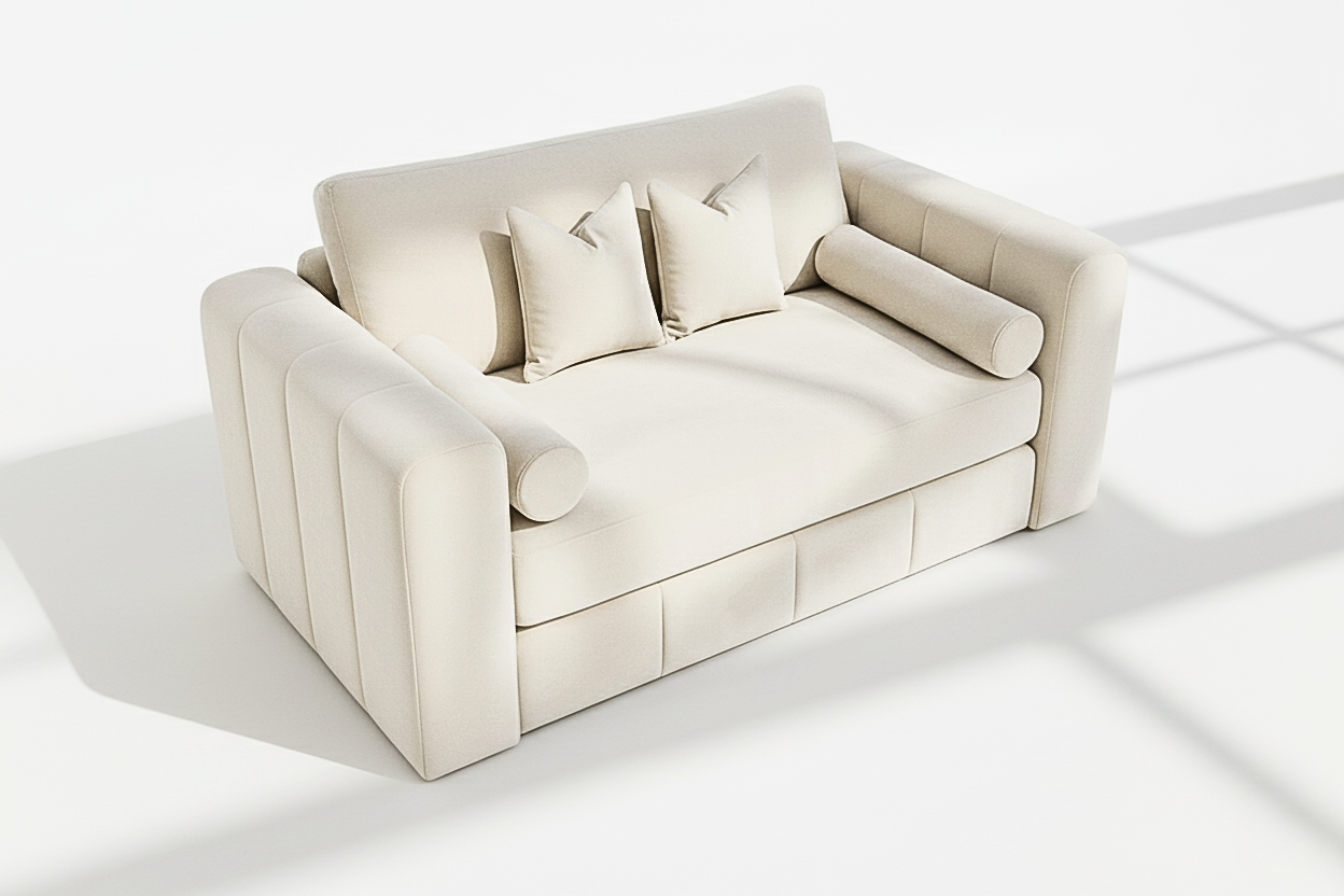 Havana 2 seater sofa in cream velvet