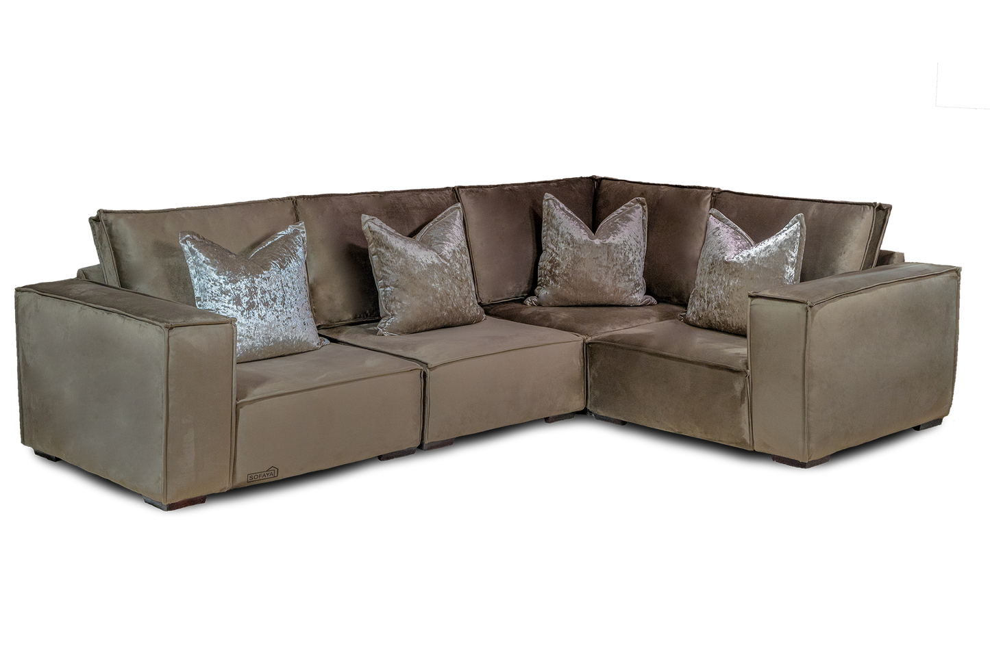 Belgravia 4 Seater Corner Sofa in Brown