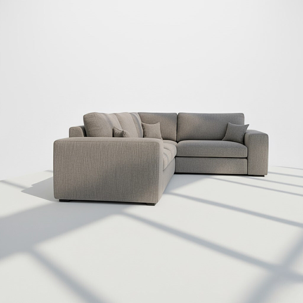 Pandora 4 seater corner sofa right hand in charcoal chenille