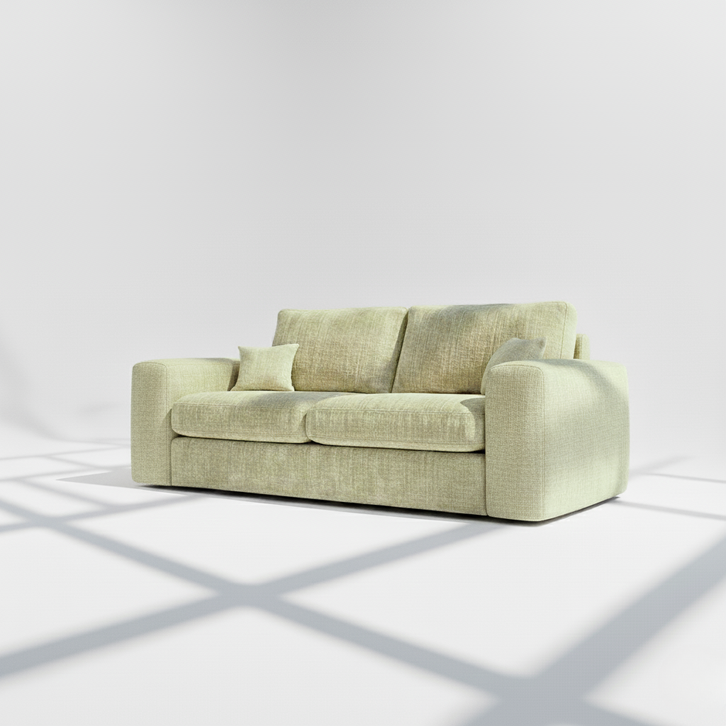 Pandora 3 seater sofa in olive chenille