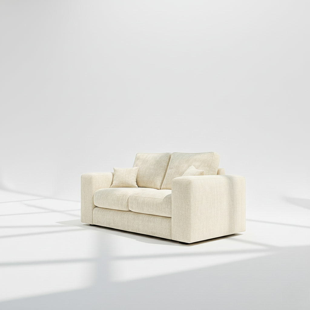 Pandora 2 seater in ivory chenille