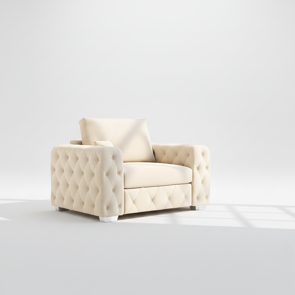 Ashton armchair in cream velvet