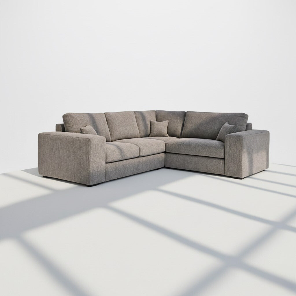 Pandora 4 seater corner sofa right hand in charcoal chenille