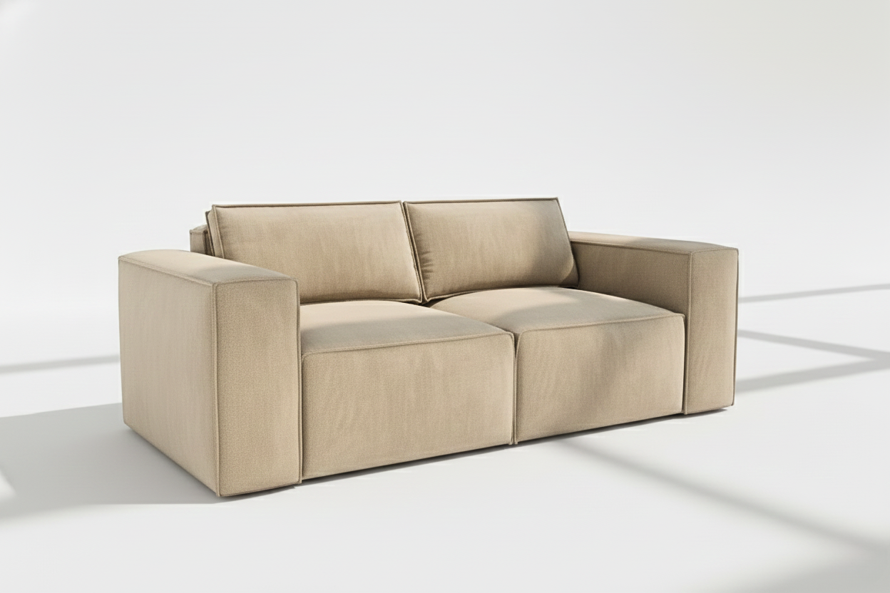 Aire modular 2 seater sofa in beige naples linen