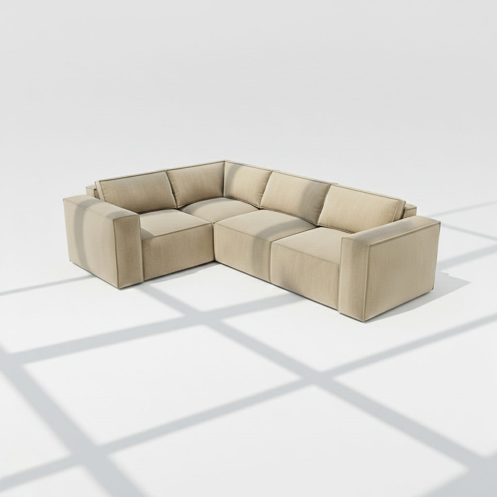 Aire 4 seater corner sofa modular left hand in beige naples