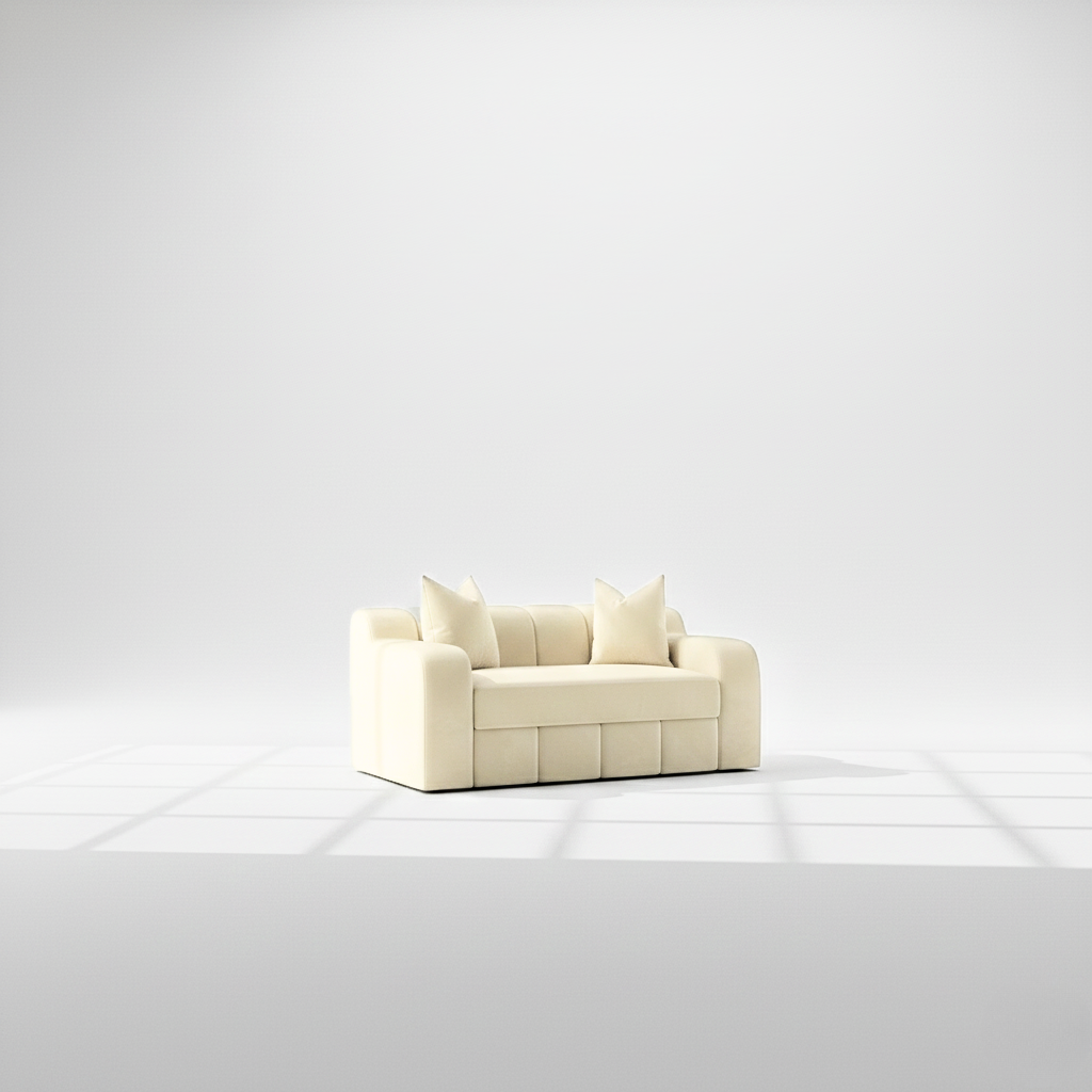 Bella 2 seater sofa in cream velvet