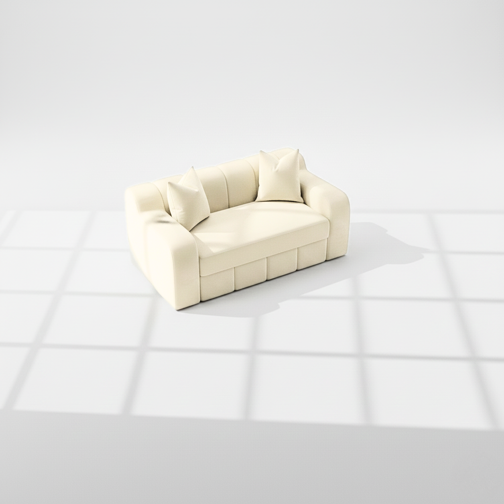 Bella 2 seater sofa in cream velvet