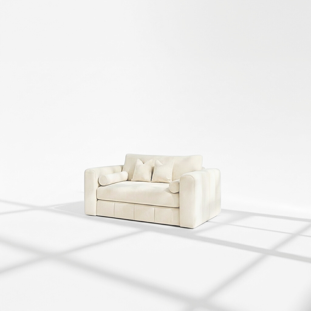 Havana 2 seater sofa in cream velvet
