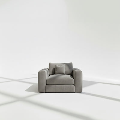 Havana armchair in grey velvet