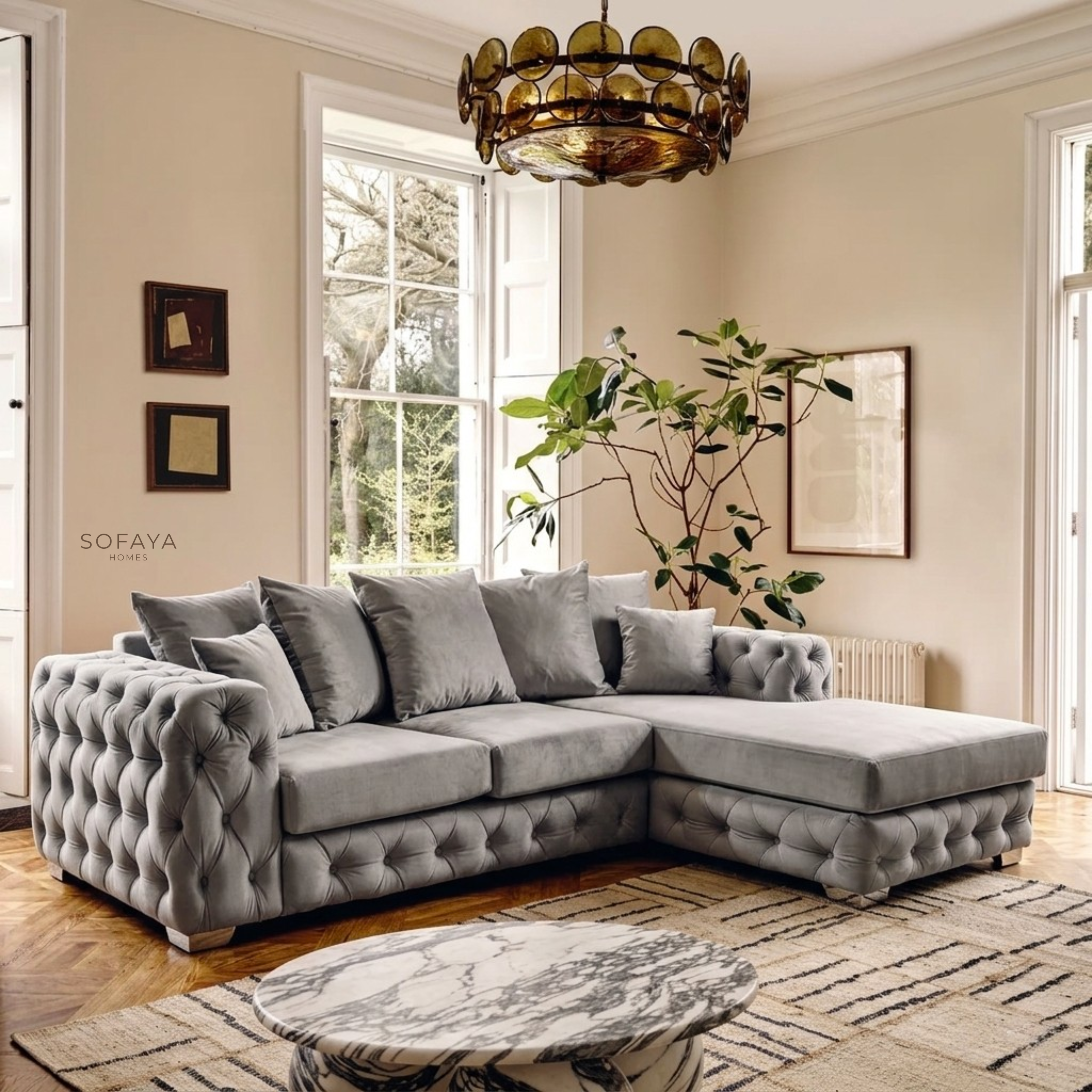Mayfair 3 Seater Chaise Right Hand