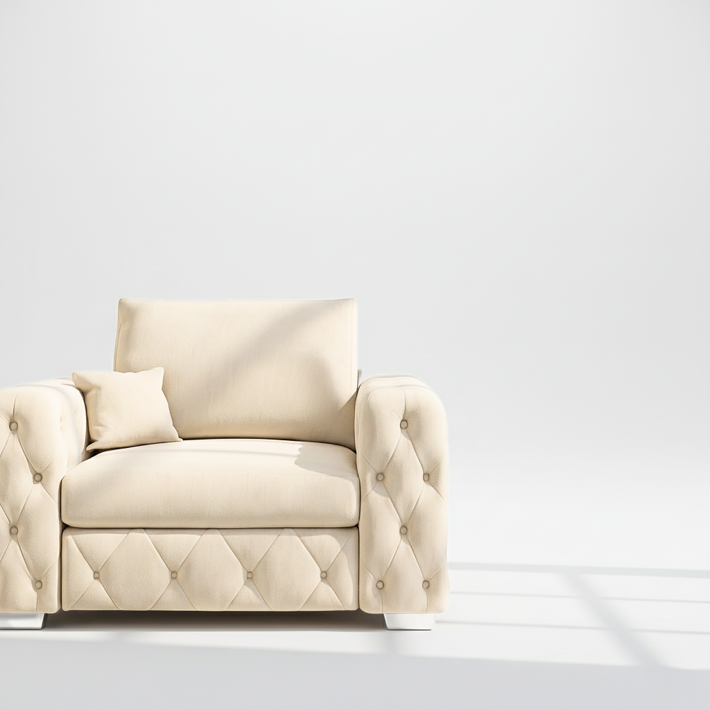 Ashton armchair in cream velvet