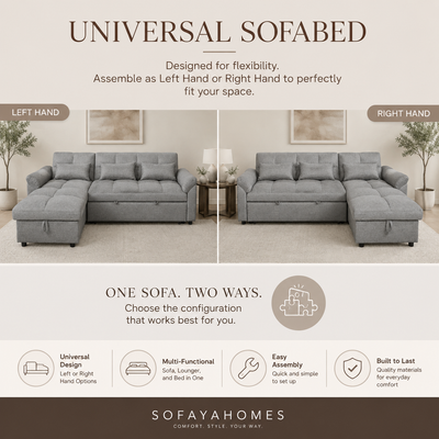 Arlo Sofa Bed universal Chaise