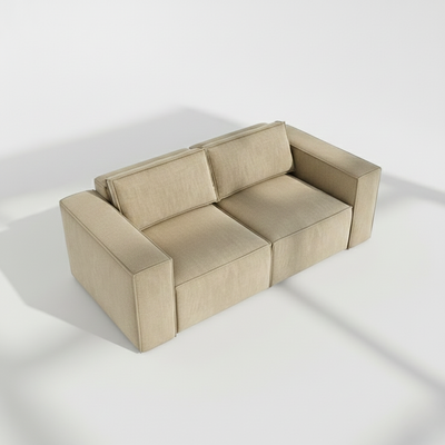 Aire modular 2 seater sofa in beige naples linen