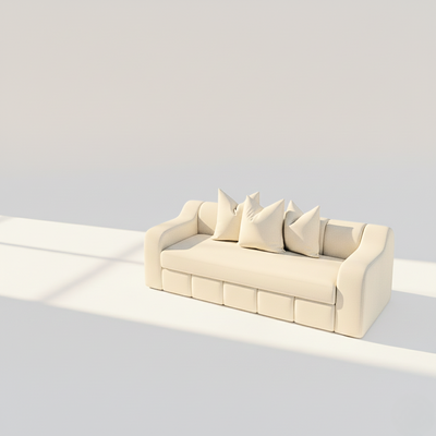 Bella 3 seater sofa in cream velvet