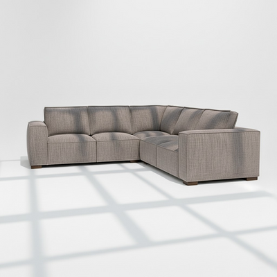 Belgravia 5 seater corner sofa in charcoal chenille