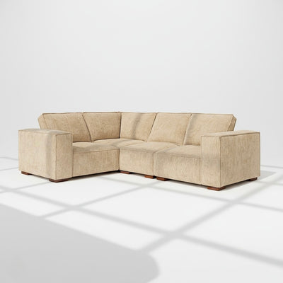 Belgravia 4 seater corner sofa left hand in wheat chenille