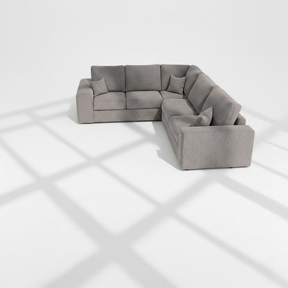 Pandora 5 seater corner sofa in charcoal chenille