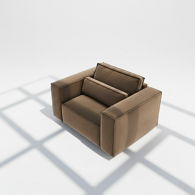 Sloane armchair in plush brown velvet