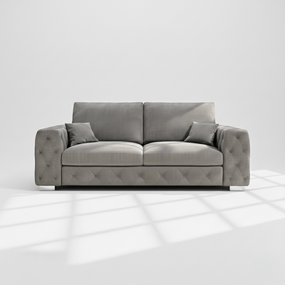 Ashton 3 seater sofa in grey velvet