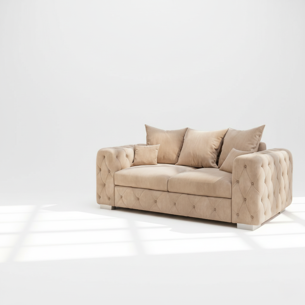 Mayfair 2 seater sofa in mink velvet