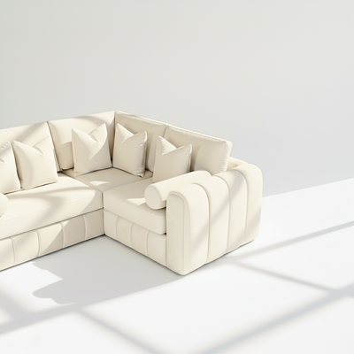 Havana 4 seater corner right hand in cream velvet