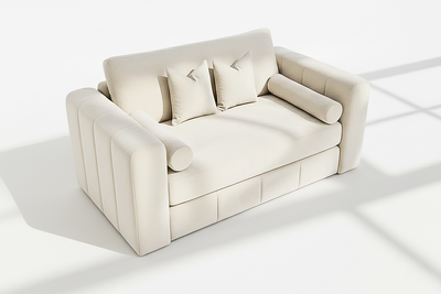 Havana 2 seater sofa in cream velvet