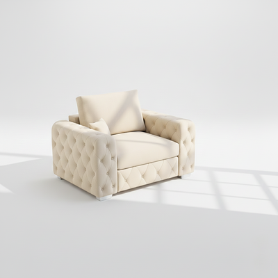 Ashton armchair in cream velvet