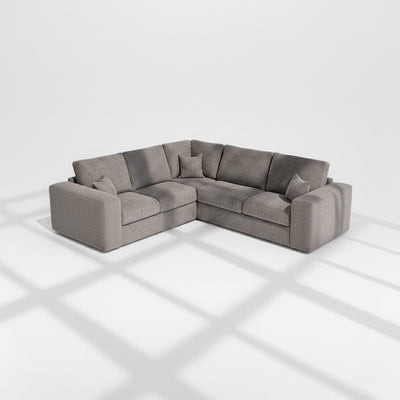 Pandora 5 seater corner sofa in charcoal chenille