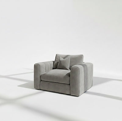 Havana armchair in grey velvet