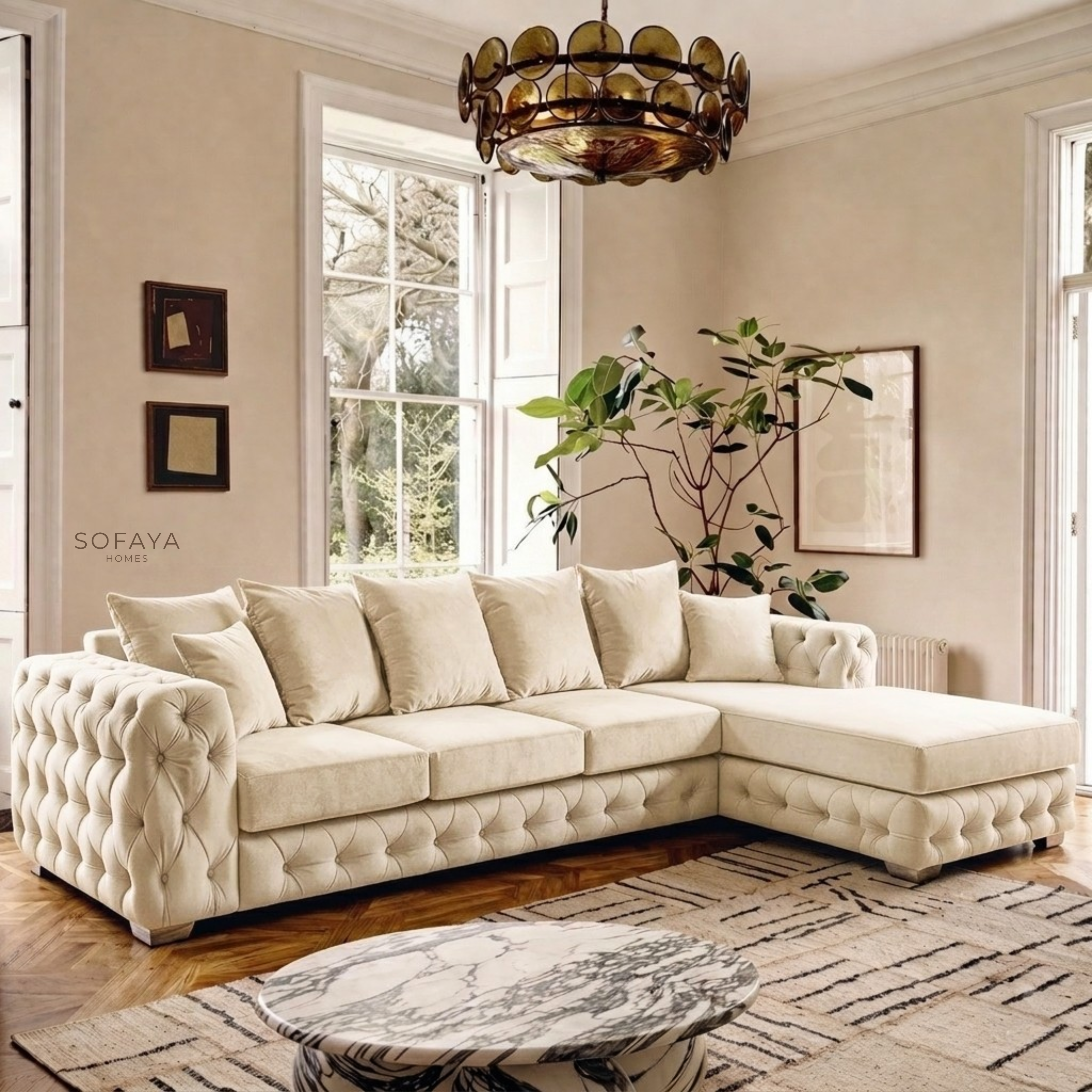 Mayfair 4 Seater Chaise Right Hand