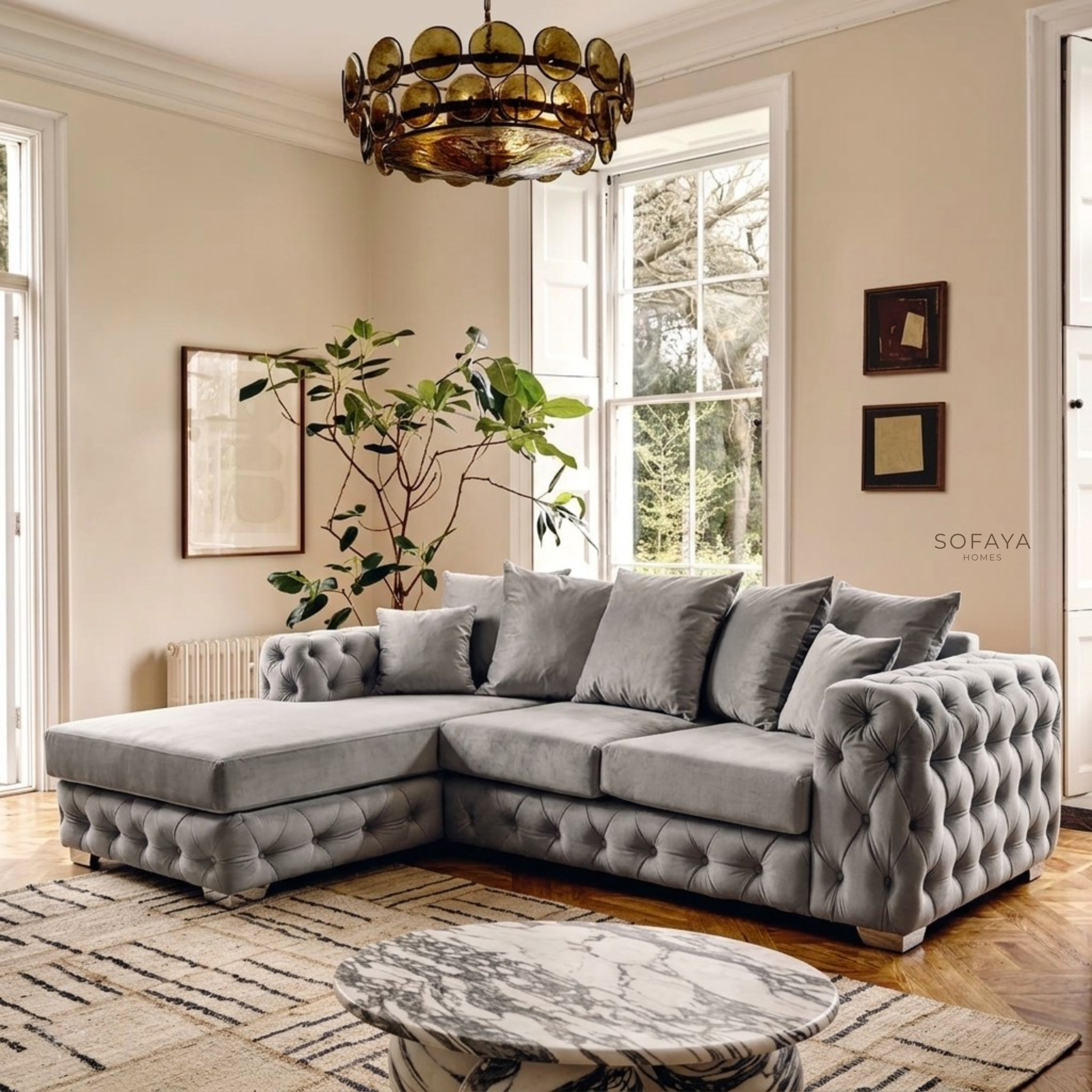 Mayfair 3 Seater Chaise Left Hand