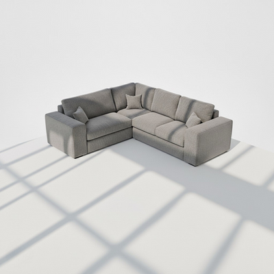 Pandora 4 seater corner sofa left hand in charcoal chenille