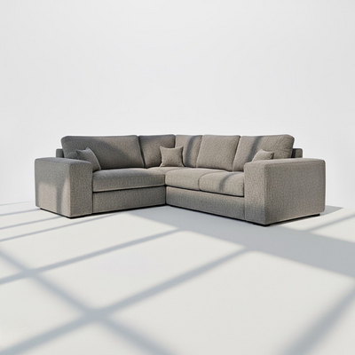 Pandora 4 seater corner sofa left hand in charcoal chenille