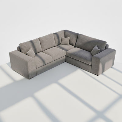 Pandora 4 seater corner sofa right hand in charcoal chenille