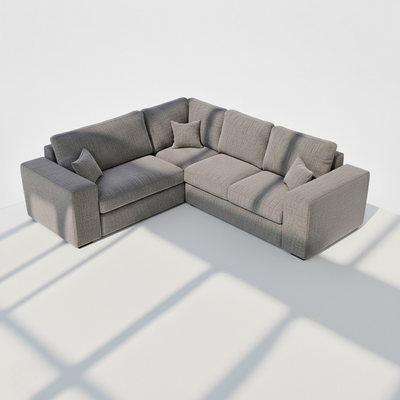 Pandora 4 seater corner sofa left hand in charcoal chenille