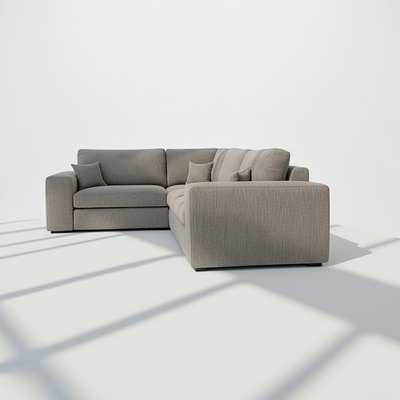 Pandora 4 seater corner sofa left hand in charcoal chenille