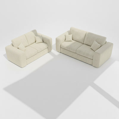 Pandora 3 & 2 Seater sofa set in ivory chenille