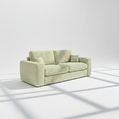 Pandora 3 seater sofa in olive chenille