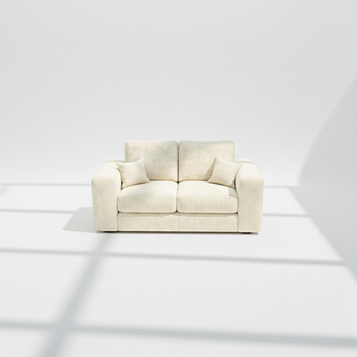 Pandora 2 seater in ivory chenille 