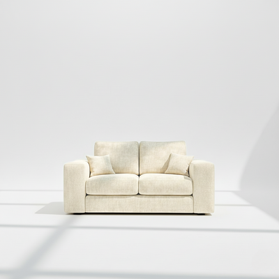 Pandora 2 seater in ivory chenille 