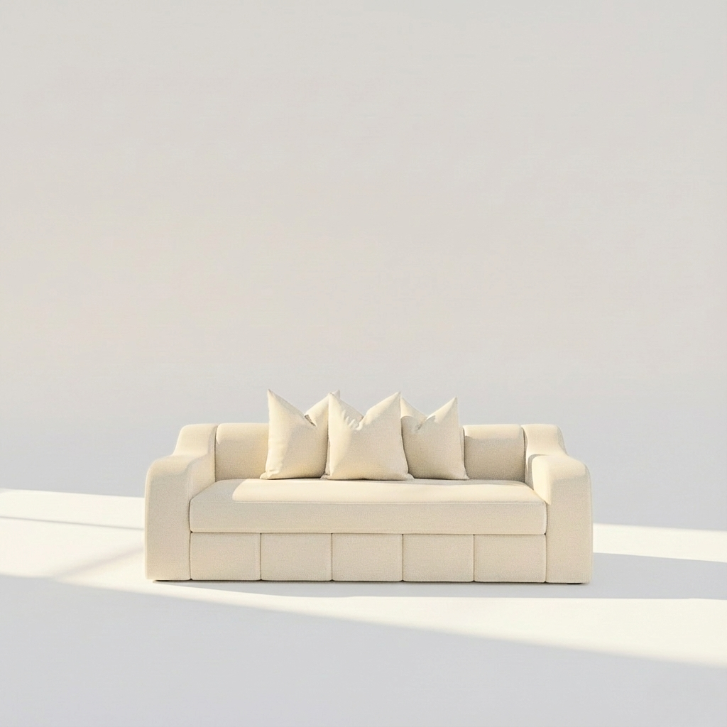 Bella 3 seater sofa in cream velvet