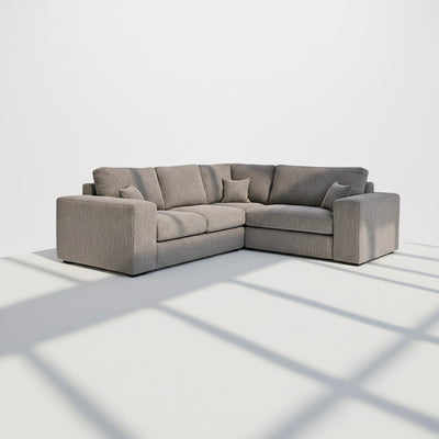 Pandora 4 seater corner sofa right hand in charcoal chenille