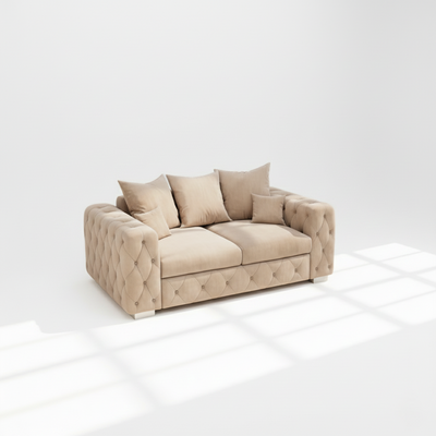 Mayfair 2 seater sofa in mink velvet