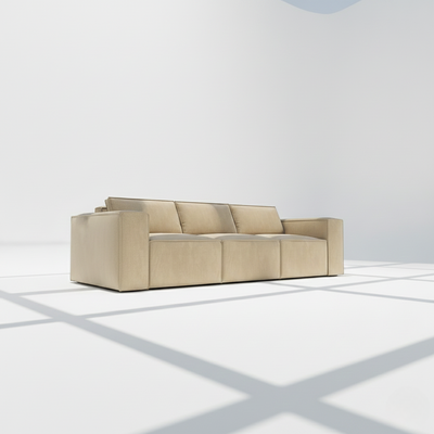 Aire 3 seater sofa modular in beige naples linen
