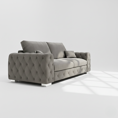 Ashton 3 seater sofa in grey velvet