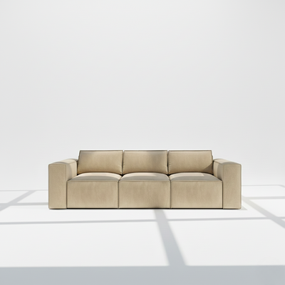 Aire 3 seater sofa modular in beige naples linen