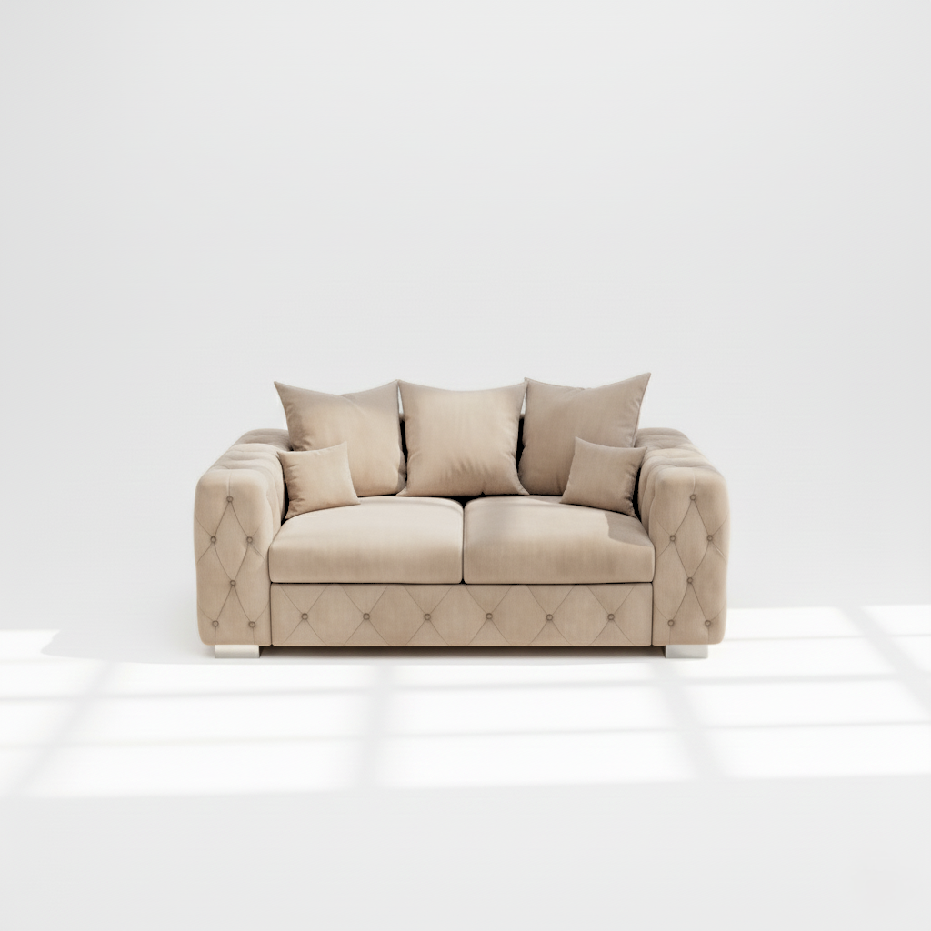 Mayfair 2 seater sofa in mink velvet