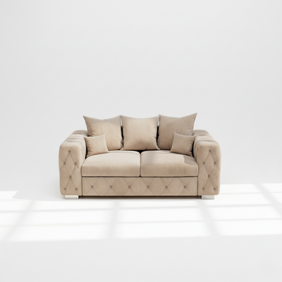 Mayfair 2 seater sofa in mink velvet