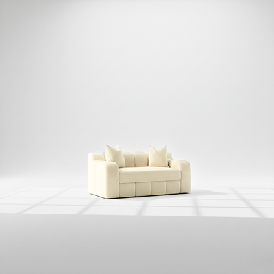 Bella 2 seater sofa in cream velvet
