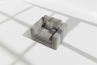 Havana armchair in grey velvet